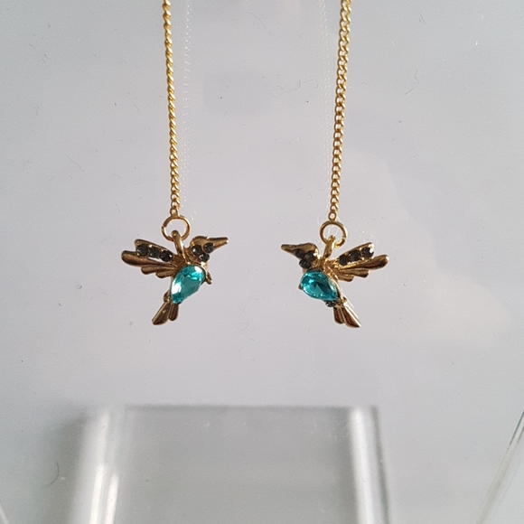 Little Birds Long Drop Earrings - Picture 11 of 12